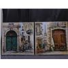 Image 1 : Pair of Paris Street Textured Canvas Prints 2ft x 2ft