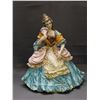 Image 1 : Made in Italy Capodimonte Victorian Style Girl Fine Italian Porcelain Figurine 14"