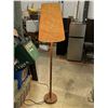 Image 1 : Vintage MCM Floor Lamp with Canvas Burlap Shade Teak
