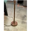 Image 3 : Vintage MCM Floor Lamp with Canvas Burlap Shade Teak