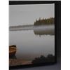 Image 4 : Framed Canvas Print Boat on Lake 25" x 16"