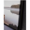 Image 5 : Framed Canvas Print Boat on Lake 25" x 16"