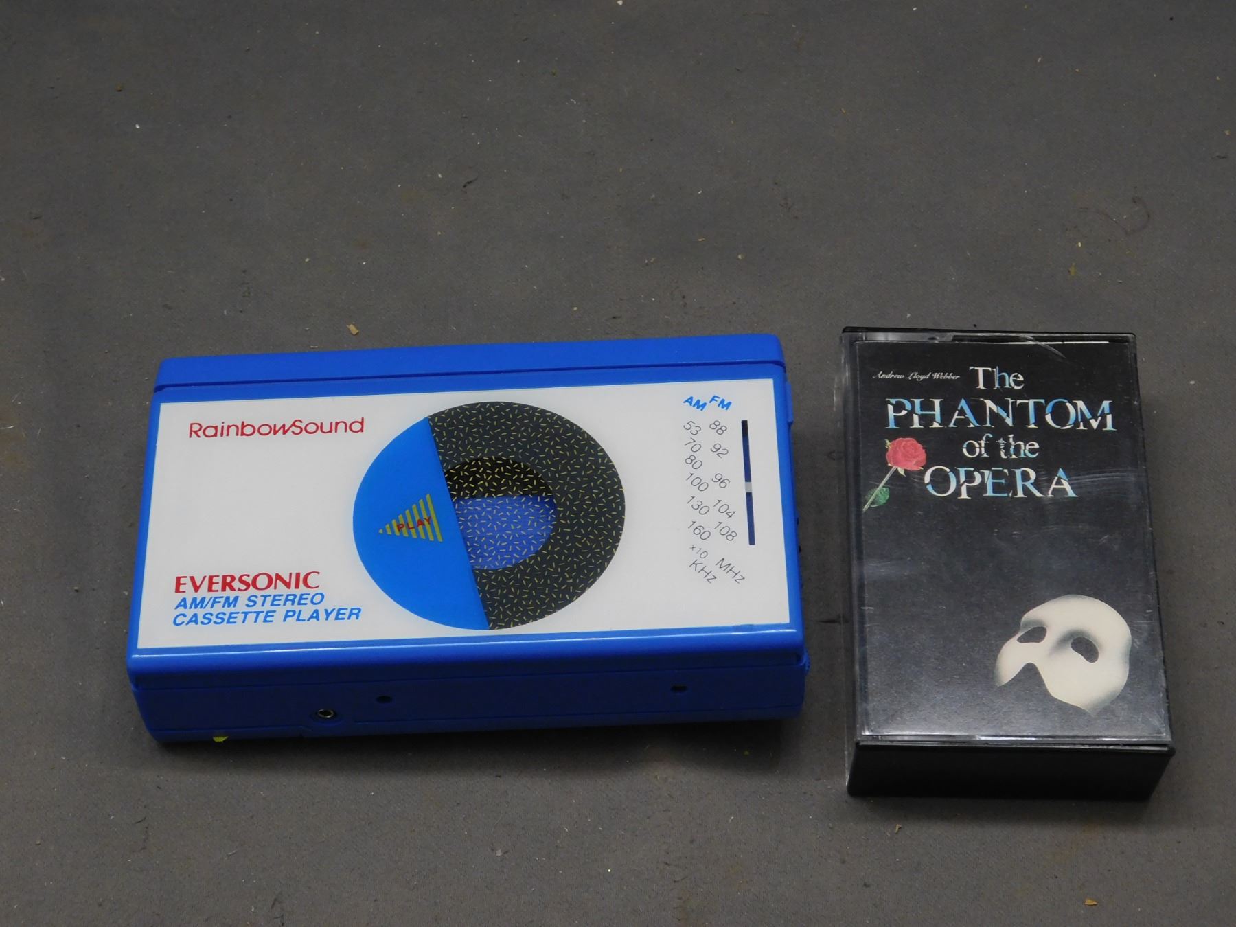 The Phantom of the Opera Cassette Tape & Rainbow Sound Eversonic AM/FM ...