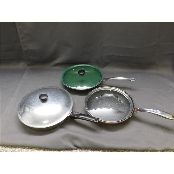 Lot of 3 Pans with Lids