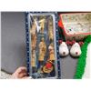 Image 2 : Christmas Holiday Knit Rug, Serving Tray Sleigh, Salt and Pepper Reindeer and Nativity Set