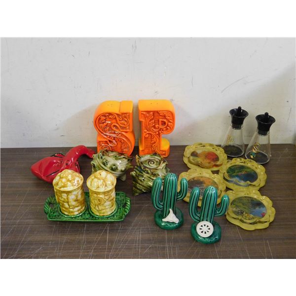 Lot of Salt and Pepper Shakers Assorted Ceramic