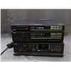 Image 1 : AKAI Quartz Synthesizer Tuner AT-A301, Amplifier  AM-A201, Cassette Deck HX-A351W Stereo Console