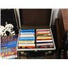 Image 3 : 3 Cassette Tape Holders filled with random tapes along with 9 Records.