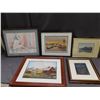 Image 1 : Lot of 5 Framed Artwork Landscape Scenery
