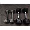 Image 1 : Lot of 4 Dumbbells 8lb and 10lb