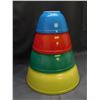 Image 1 : Pyrex Primary Colours Set of 4 Mixing Bowls