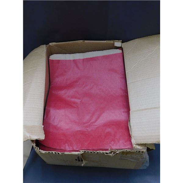 Box of Red Grocery / Store / Gift Paper Bags 12" x 14"