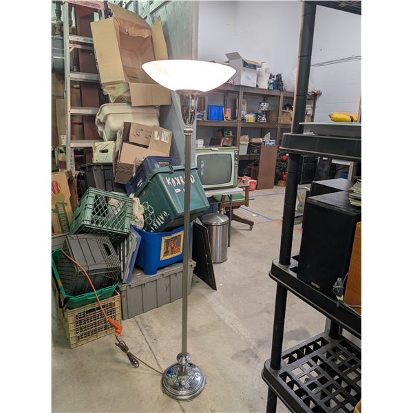 Chrome Floor Torchiere Lamp Works