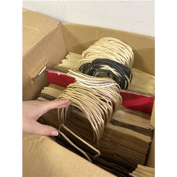 Box of paper grocery / gift / store Bags