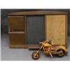 Image 1 : Entryway Hallway Key Holder, Letter Box, Cork and Chalk Board, Wooden Motorcycle Decor