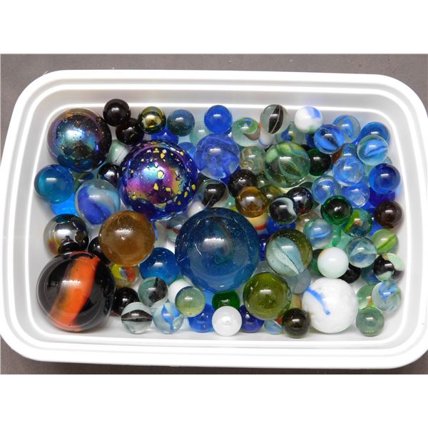 Over 100 Vintage Marbles, Crocks, Swirls, Cats Eyes, etc.