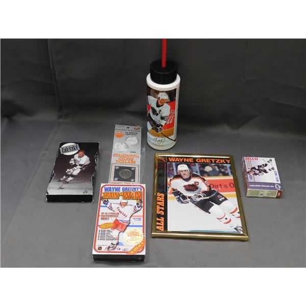 Gretzky Lot, Picture, Coin, Videos, Bottle, etc.