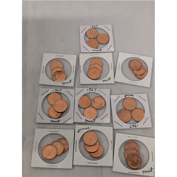 30 Uncirculated Centennial Rock Dove 1 cent Coins