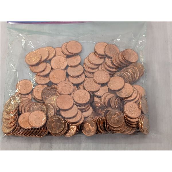 200 Uncirculated 1963 Canada 1 Cent Coins