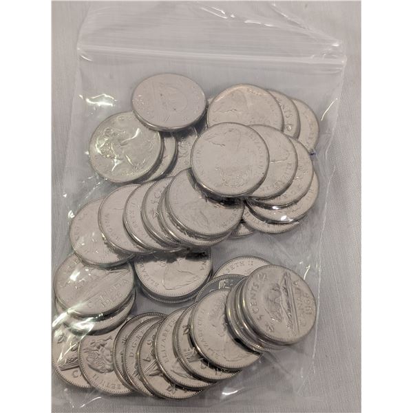 40 Uncirculated 1966 Beaver Nickels Canada