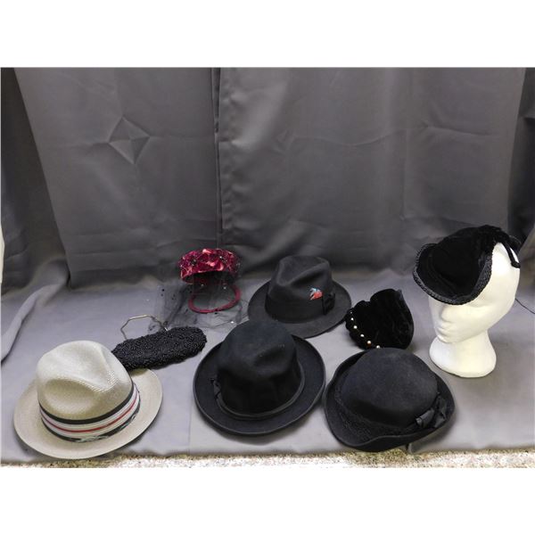 Lot of Vintage Mens and Women's Formal Dress Hats,