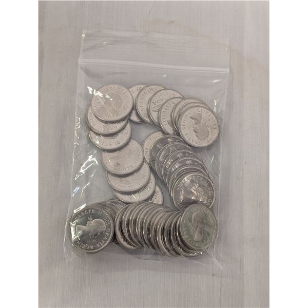 40 Uncirculated 1964 Beaver Nickels Canada