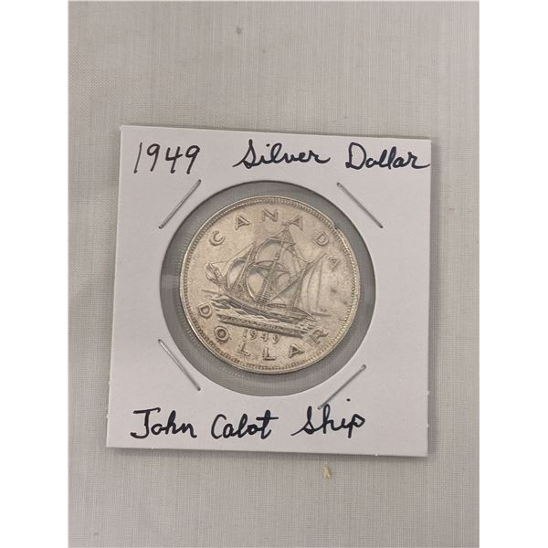 1949 Canada Silver Dollar Ship 80% Silver