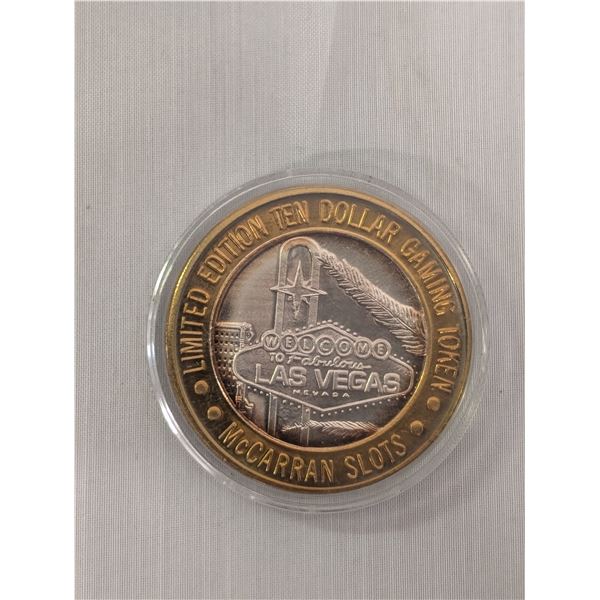 $10 Las Vegas Gaming Token .999 Silver 37.5 Grams