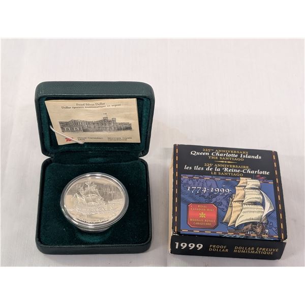 1999 RCM Sterling Silver Dollar Queen Charlotte Islands