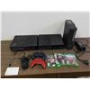 Image 1 : Xbox Video Game Lot 3 Consoles Xbox 360, Xbox One, 3 Games, 2 Controllers, Misc Cables, Accessories