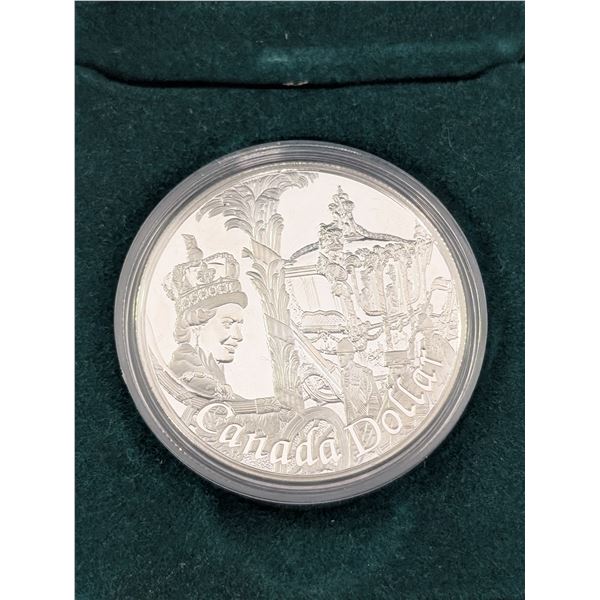 2002 RCM Sterling Silver Dollar Queen Elizabeth Golden Jubilee