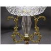 Image 3 : Marble, Brass and Crystal / Glass Ornate Vintage Tabletop Ashtray 9"