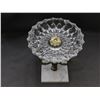 Image 5 : Marble, Brass and Crystal / Glass Ornate Vintage Tabletop Ashtray 9"