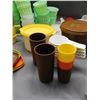 Image 2 : Large Lot of Vintage MCM Tupperware Ice Cream Cups w Lids, Measuring Cups, Various, Perogie Maker