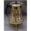 Image 3 : Pyrex 8 cup Vintage MCM Gold Star / Diamond Pattern Coffee Carafe Glass Pot  wCandle Warming Stand