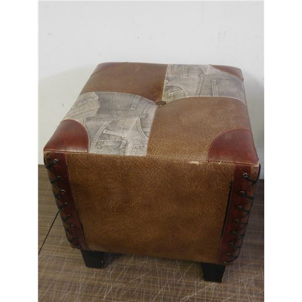 Upholstered Square Ottoman Foot Rest