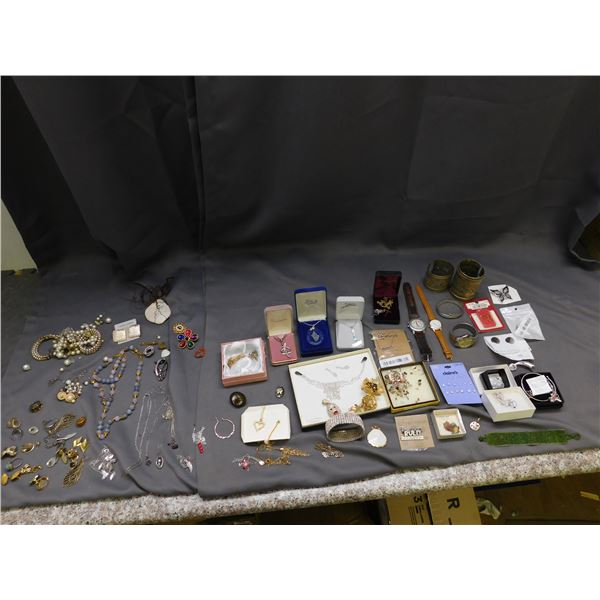 Lot of Assorted Fashion / Costume Jewelry GF, STER, Watches, Rhinestone, Pearls, Mother of Pearl