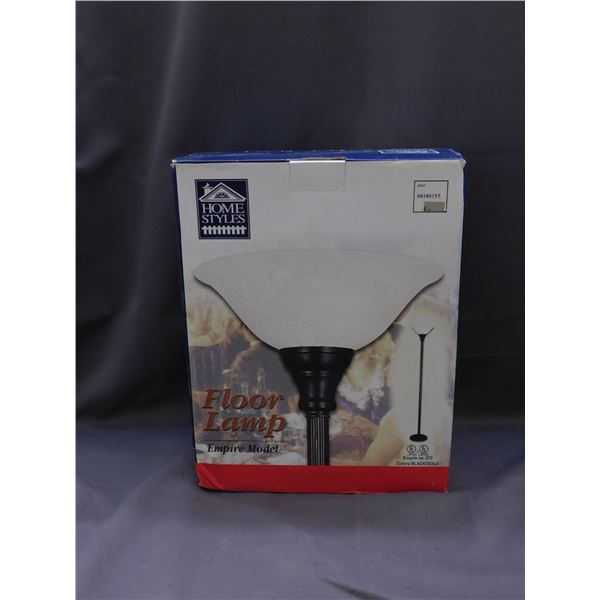 Home Styles Floor Lamp Empire Model Black/Gold 71" tall 11" diameter.