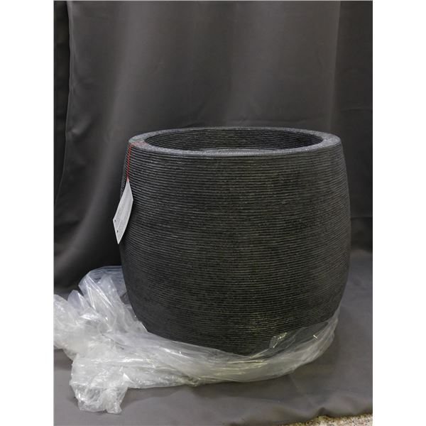Grey Resin Outdoor Fountain Base / Plant Pot 16" tall  x 16" diameter