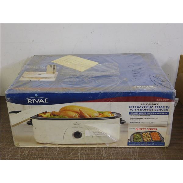 18 Quart Roaster Oven with Buffet Server NEW / RETURN