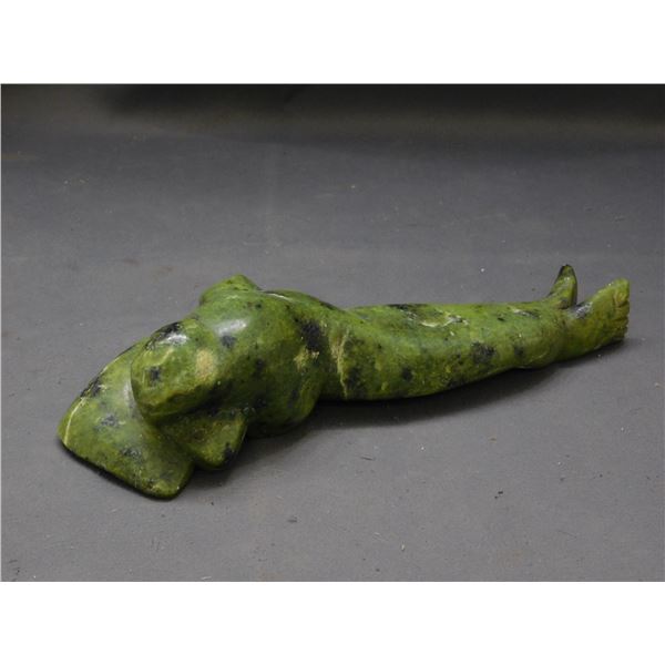 Soapstone Indigenous Inuit Carved Seal 10"