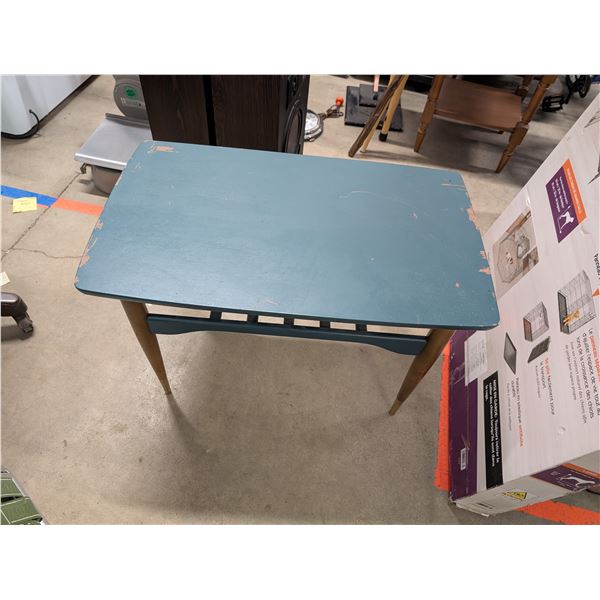 Vintage Mid Century Coffee Table Two Tier Painted
