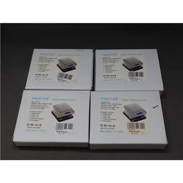 Lot of 4 Proster Digital Weighing Scale 0.01-500g