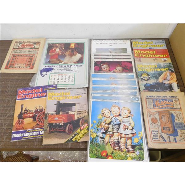 Lot of 18pcs Vintage Calendars, Model Engineer, Pamphlets