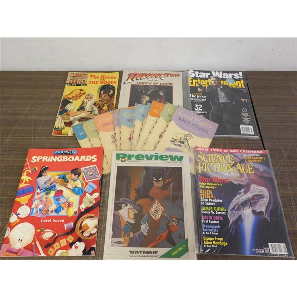 Lot of Assorted Vintage Magazines, Childrens Books, Etc