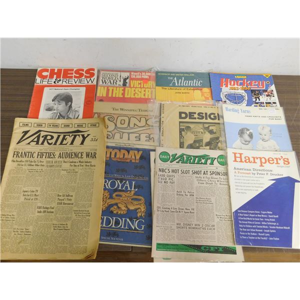 Lot of Variety Magazine, Atlantic, Hockey, Harpers, Chess