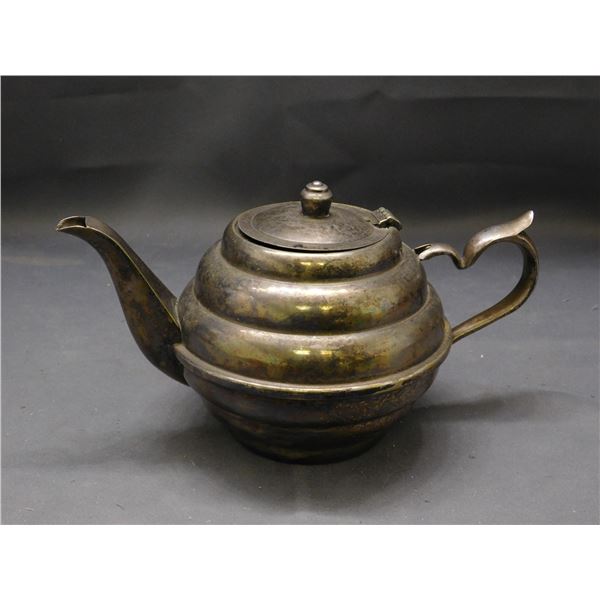 Antique Art Deco Sterling Silver Plate Teapot