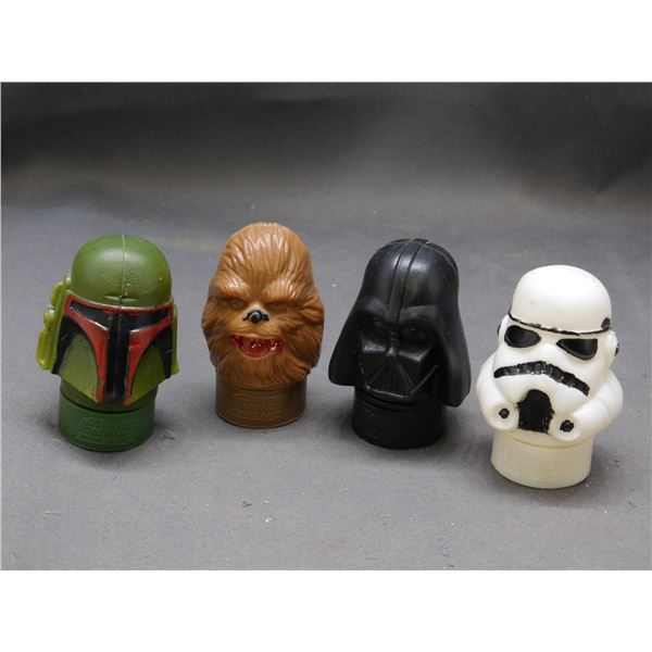 1980 Star Wars Empire Strikes Back Lot of 4 Candy Head Topper Boba Fett Vader