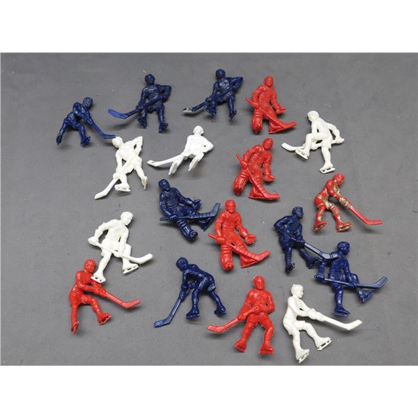 Lot of 18 1950's Kelloggs Cereal Plastic Hockey Players Red White Blue