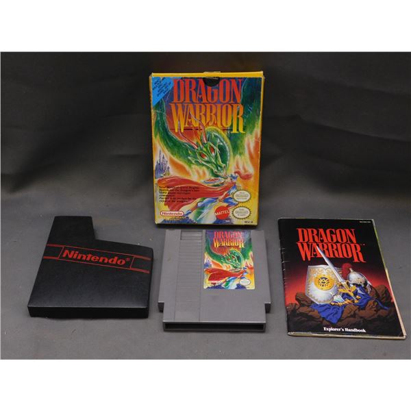 Dragon Warrior Nintendo NES Game Box & Manual Complete Torn Map